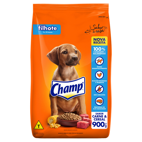 Ração Champ Filhote Carne 900g