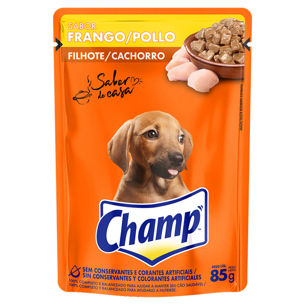 Ração Champ Filhote Sachê Frango 85g