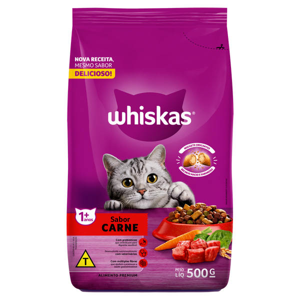Ração Whiskas Carne 500g