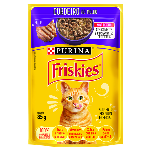 Ração Friskies Sachê Cordeiro ao Molho 85g
