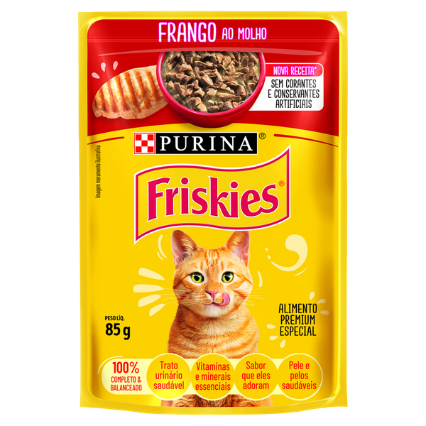 Ração Friskies Sachê Frango ao Molho 85g