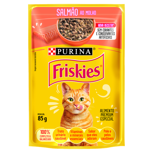 Ração Friskies Sachê Salmão ao Molho 85g