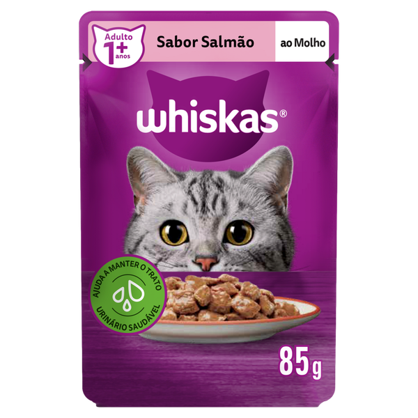 Ração Whiskas Adulto Sachê Salmão 85g