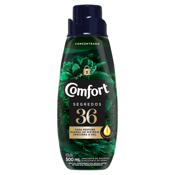 Amaciante Comfort Concentrado Segredos 36 Lavagens 500ml