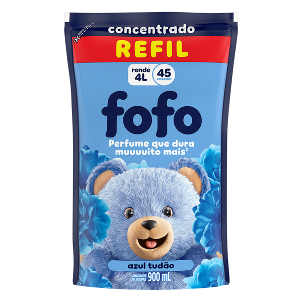 Amaciante Fofo Refil Azul Tudao 900ml