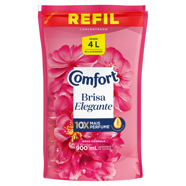 Amaciante Comfort Concentrado Refil Brisa Eleg 900ml