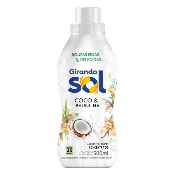 Amaciante Girando Sol Concentrado Coco e Baunilha 500ml