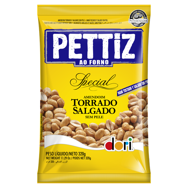 Amendoim Dori Pettiz Torrada Sal sem Pele 320g