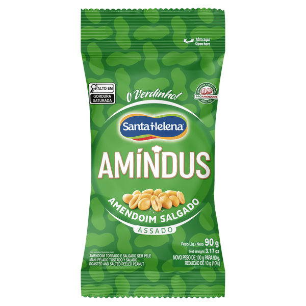 Amendoim Santa Helena Amindus Com Sal 90g