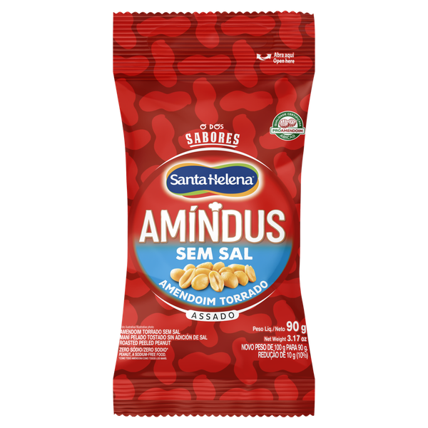 Amendoim Santa Helena Amindus Sem Sal 90g