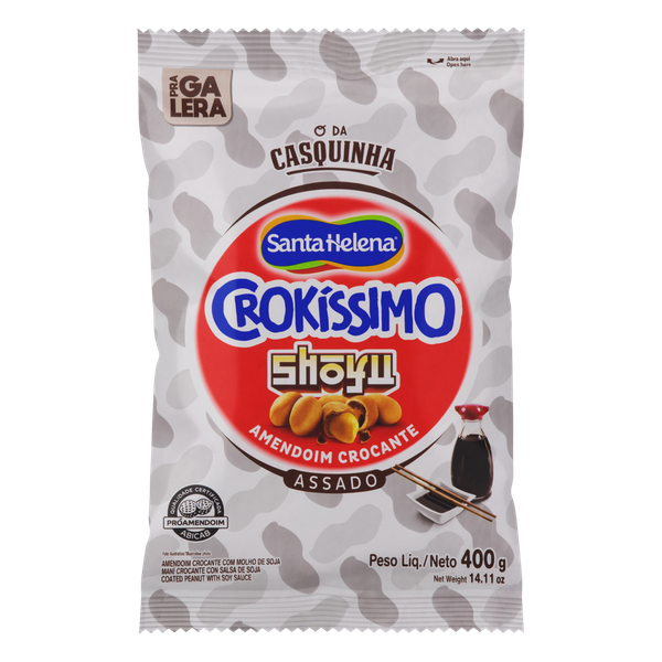 Amendoim Crokíssimo Shoyu Santa Helena 400g