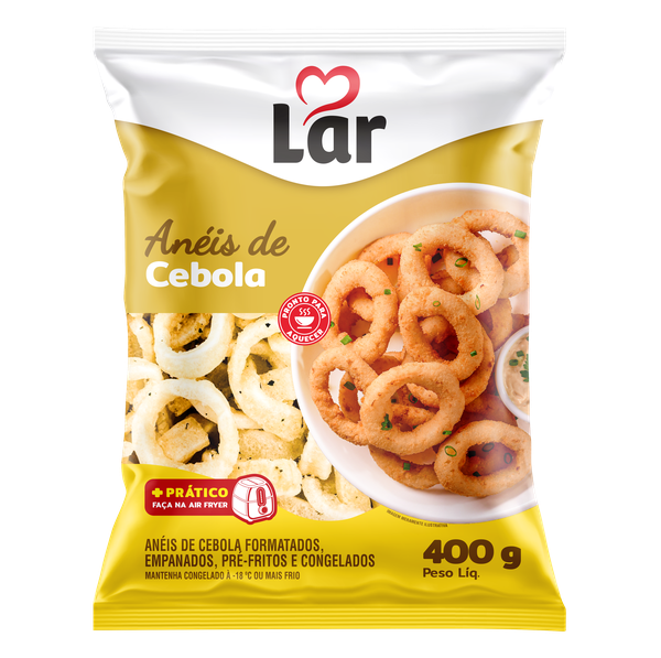 Anéis de Cebola Lar Congelado 400g