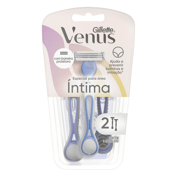 Aparelho Barbear Gillette Venus Íntima 2 Unidades