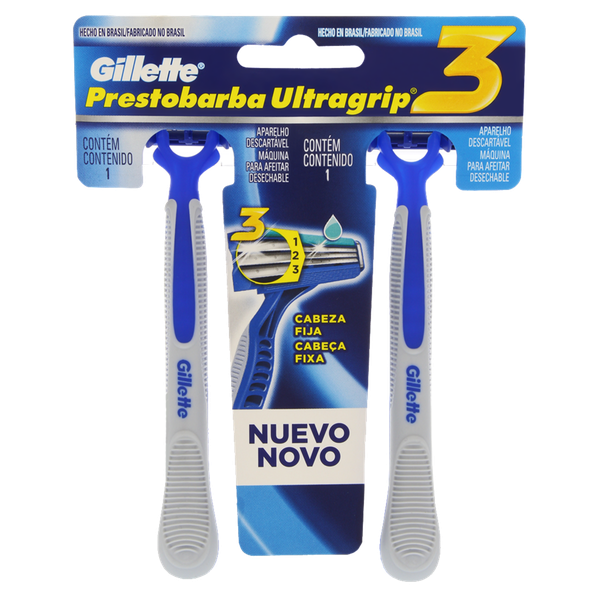 Aparelho Barbear Gillette Presto Ugrip 2 Unidades Sm