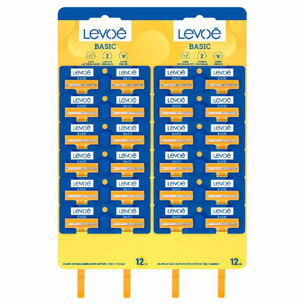 Aparelho de Barbear Basic Levoe 2 Lâminas com 2 Unidades