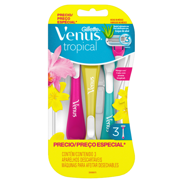 Aparelho de Barbear Gillette Venus Tropical 3 Unidades