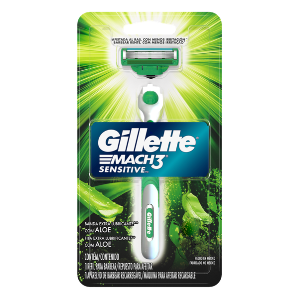 Aparelho de Barbear Gillette Mach3 Sensitive 1 Unidade