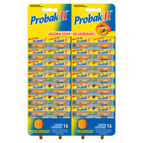 Aparelho de Barbear Probak II Bic Cartela 2 Unidades