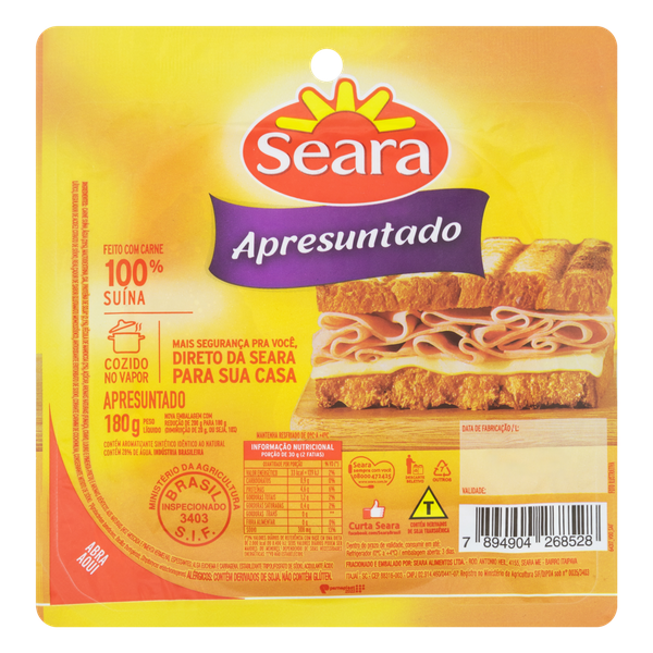 Apresuntado Seara Fatiada 180g