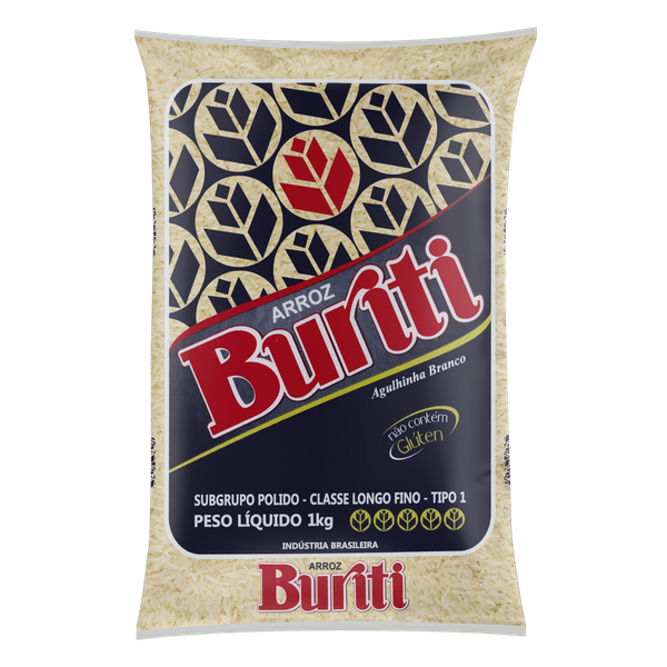 Arroz Branco Longo Fino Tipo 1 Buriti 1kg