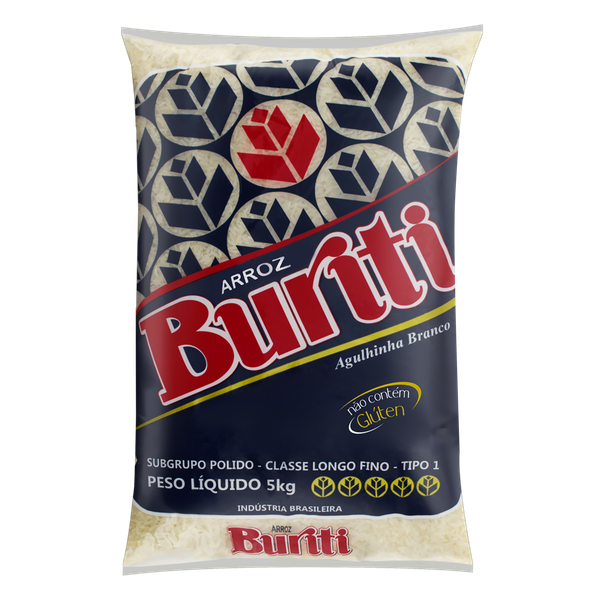 Arroz Branco Longo Fino Tipo 1 Buriti 5kg