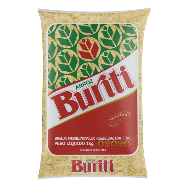 Arroz Parboilizado Buriti Longo Fino Tipo 1 1kg