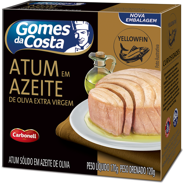 Atum Gomes Costa Sólido Premium Azeite Oliva Extra V 170g