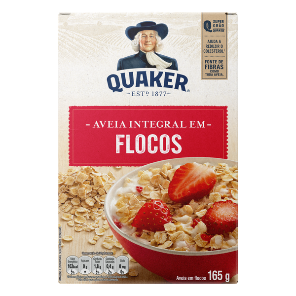 Aveia Quaker Flocos Regulares 165g