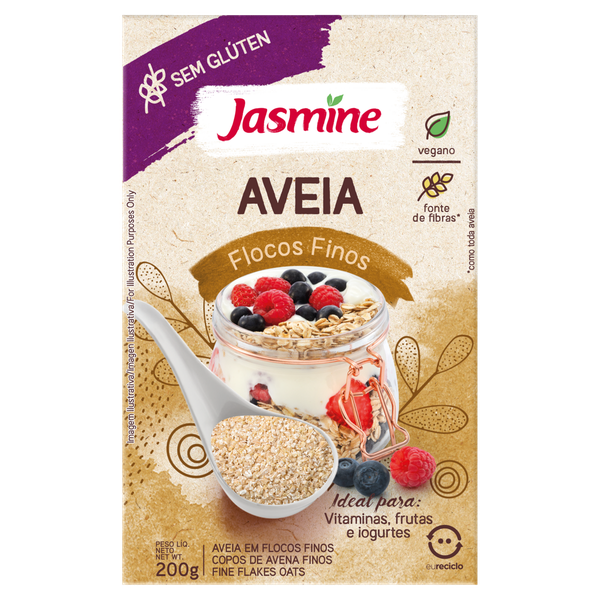 Aveia Jasmine sem Glut Flocos Finos 200g