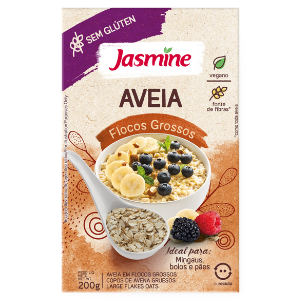 Aveia Jasmine sem Glut Flocos Grosso 200g