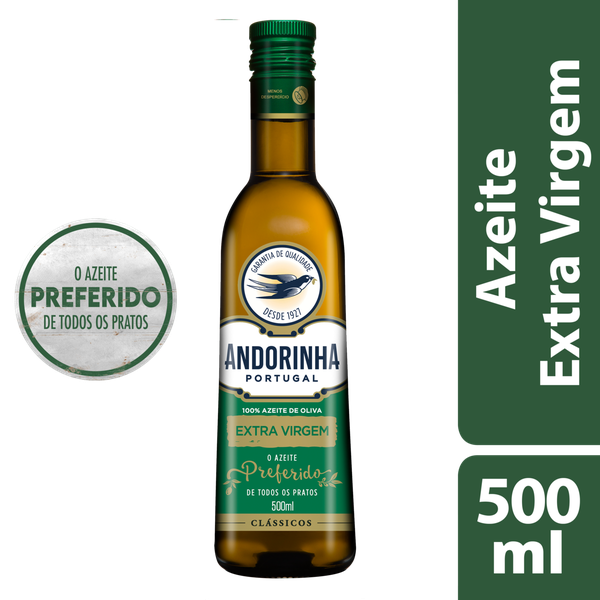 Azeite de Oliva Andorinha Extra Virgem Vidro 500ml