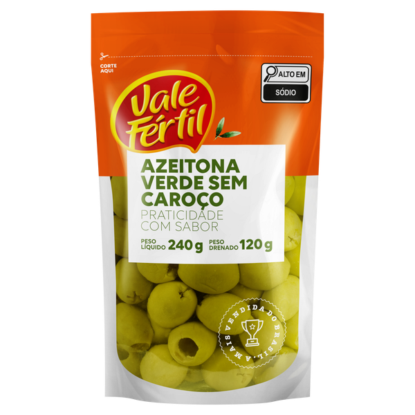 Azeitona Vale Fértil Doypack Sem Caroço 120g