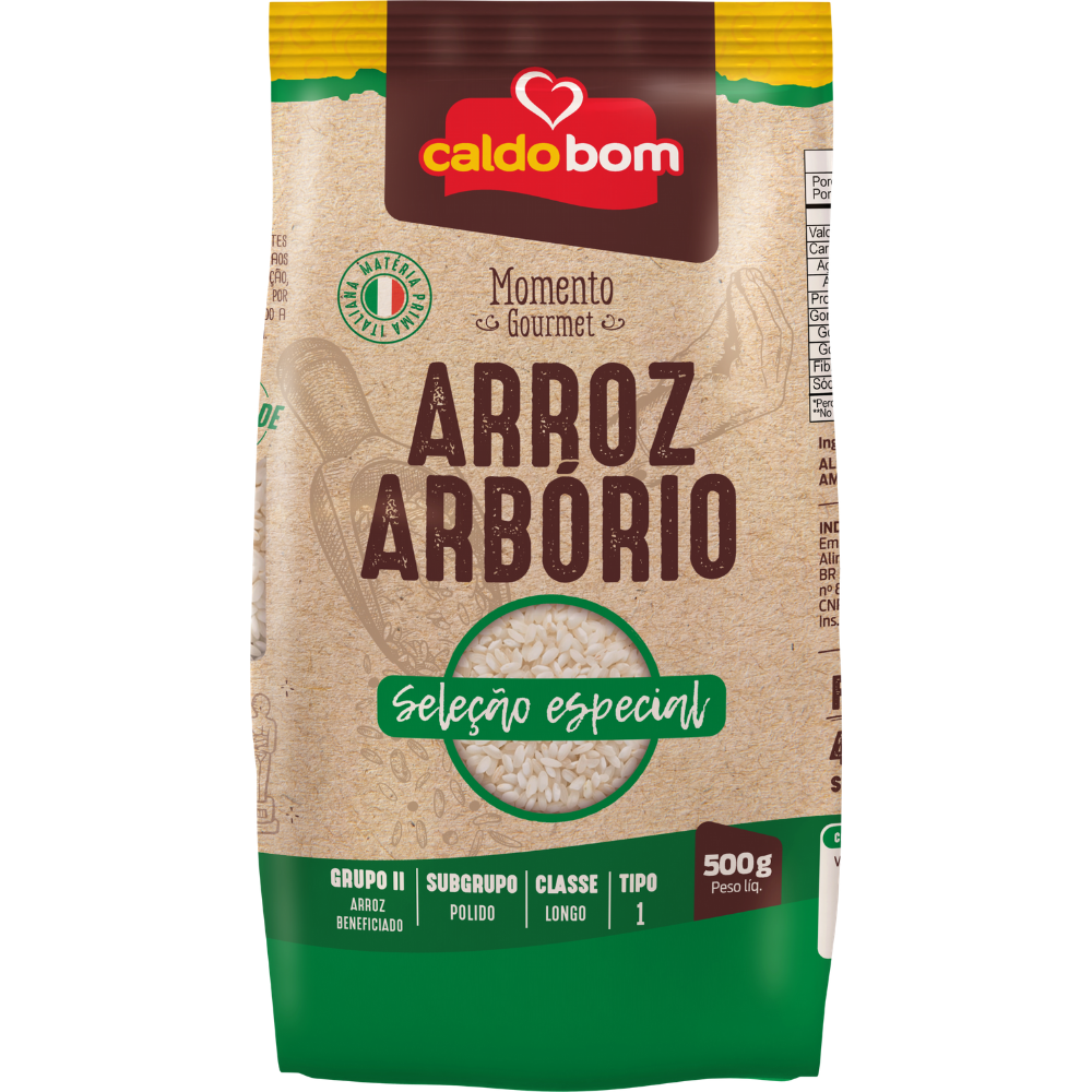 ARROZ ARBORIO CALDO BOM GOURMET 500G