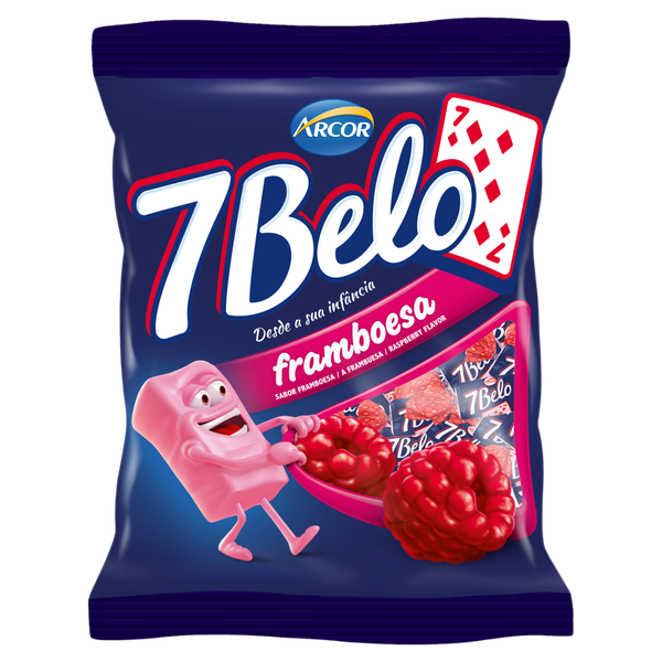 Bala 7 Belo Arcor Framboesa 500g