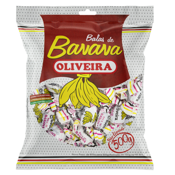 Bala Oliveira Banana 600g
