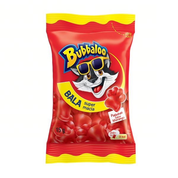Bala Bubbaloo Morango 15g