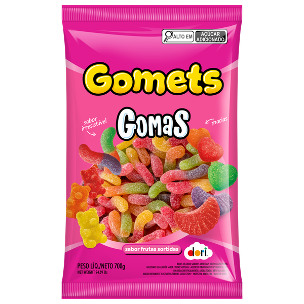 Bala de Goma Dori Gomets Minhoca 700g