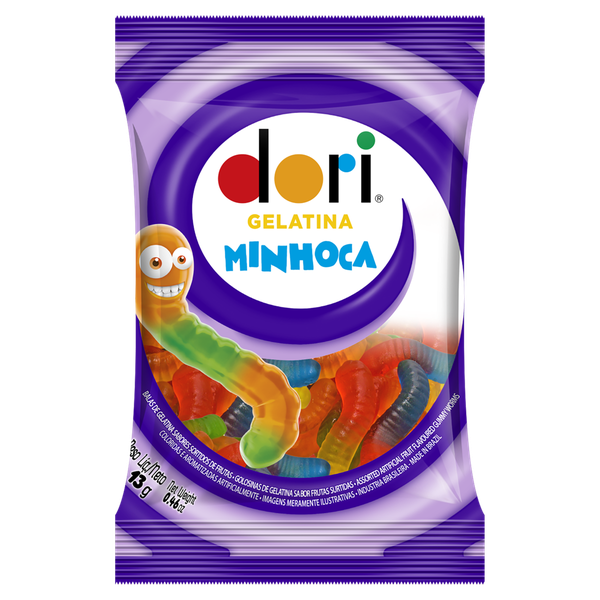 Bala Gelatina Dori Minhoca 13g