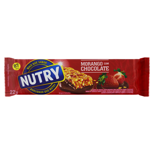 Barra de Cereais Nutry Morango com Chocolate 22g