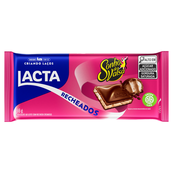 Chocolate Lacta Recheado Sonho de Valsa 98g