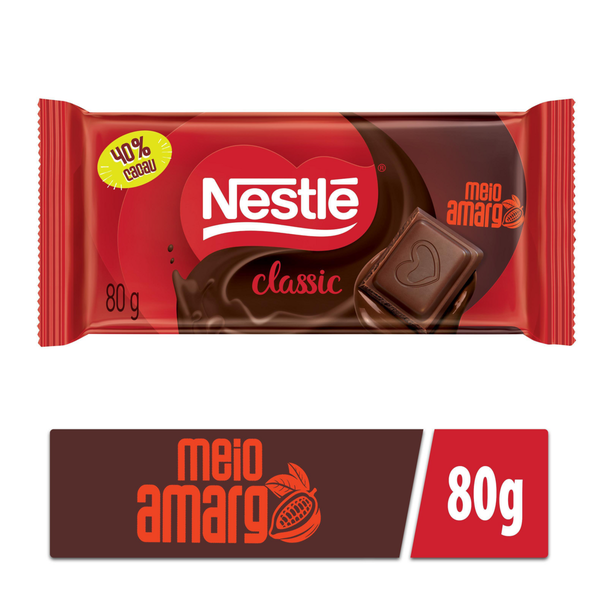 Chocolate Nestlé Meio Amargo 80g