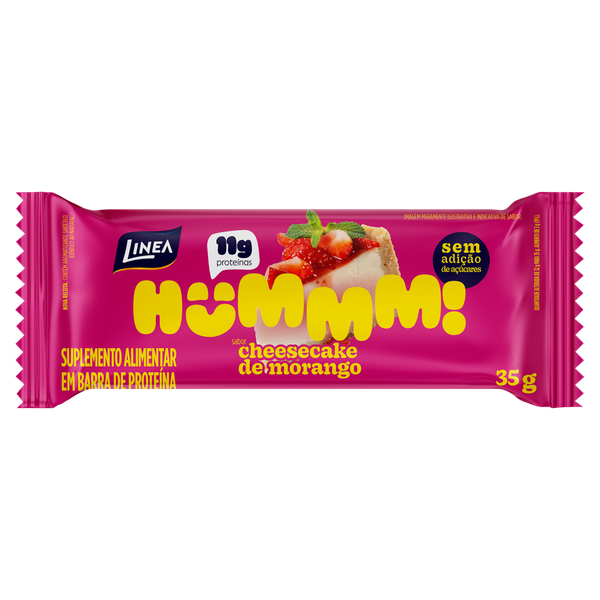 Barra de Proteína Cheesecake de Morango Linea Hummm! Pacote 35g