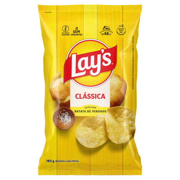 Batata E Chips Lays Clássica 108g