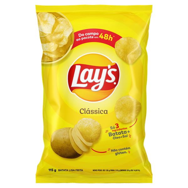 Batata Chips Lay's Clássica 115g
