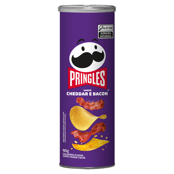 Batata Pringles Cheddar e Bacon 105g