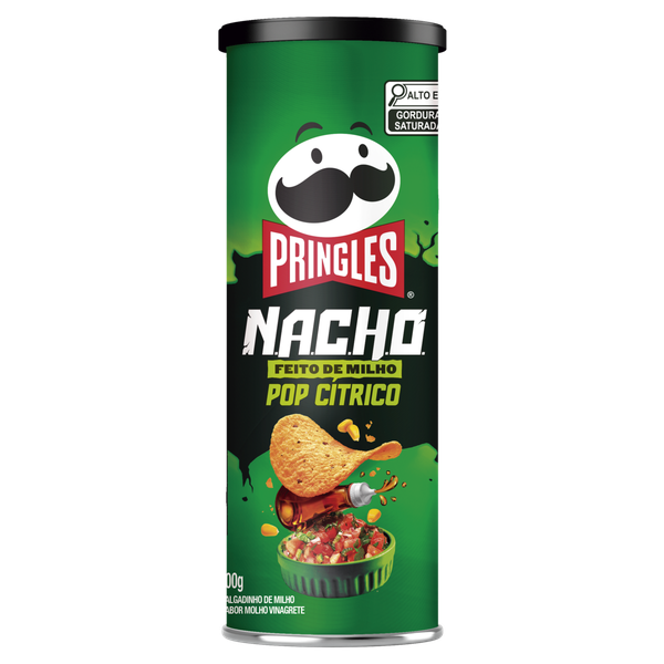 Batata Pringles Nacho Pop Cítrico 100g