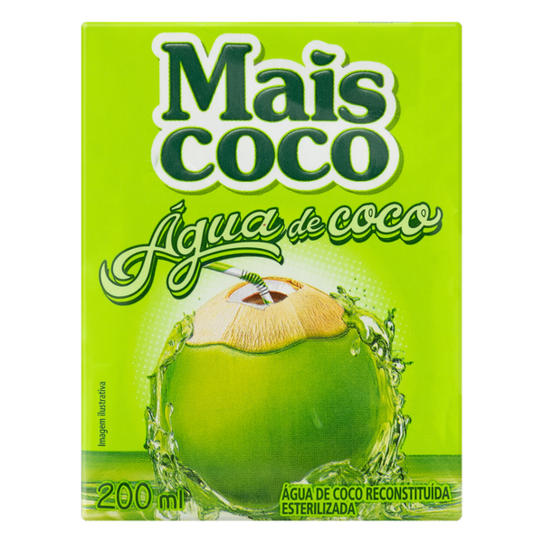 Água de Coco Mais Coco Tipo 200ml