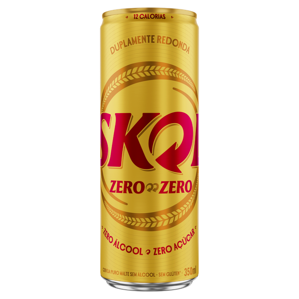 Cerveja Skol Zero Lata 350ml
