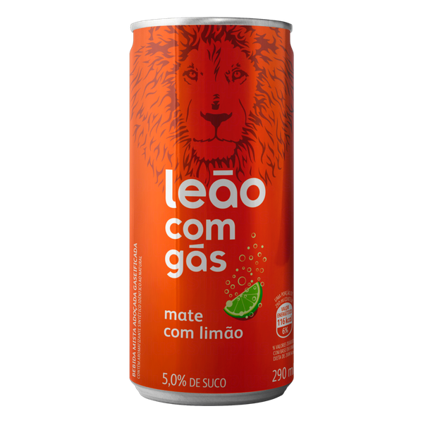 Chá Leão Matte com Gás Limão Lata 290ml
