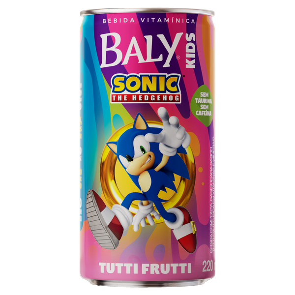 Bebida Gaseificada Baly Kids Tutti Frutti Lata 220ml